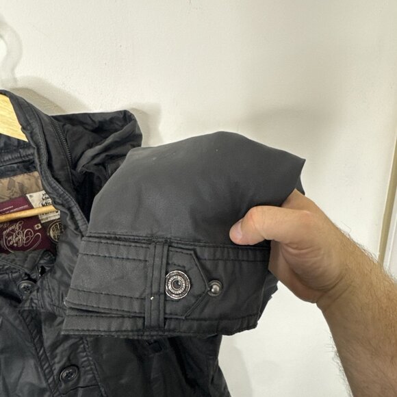 Khujo Noah II XL Black Coated Cotton Jacket Urban Military Utility Parka - Picture 2 of 14